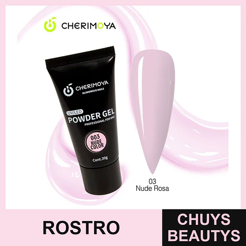 Gel en Polvo para Uñas Cherimoya 003 Nude Color UV/LED - Chuys Beautys | Chuys Beautys