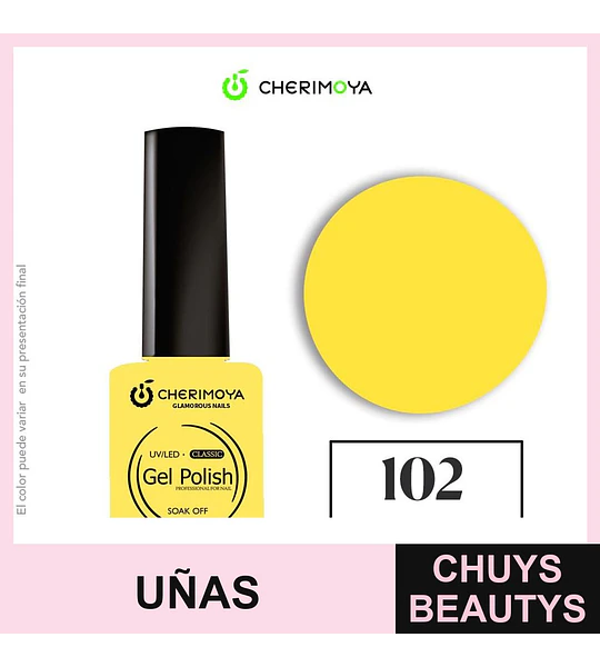 Esmalte Gel Polish Classic 102 Amarillo Cherimoya 8ml