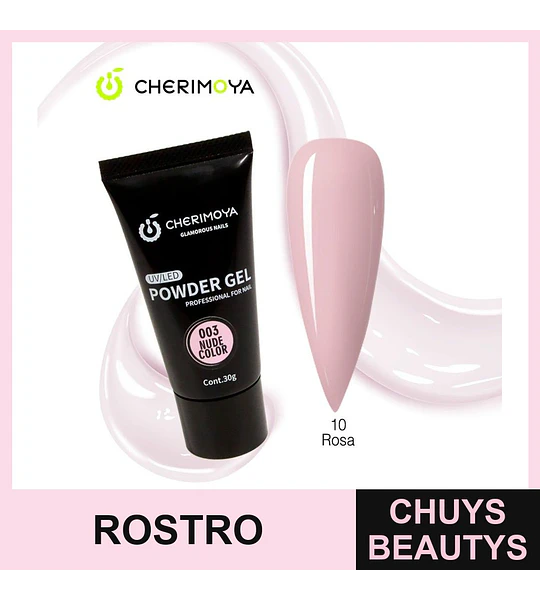 Gel en Polvo UV/LED Cherimoya 003 Nude Color Profesional para Uñas 30g