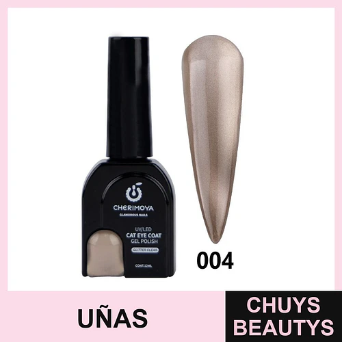 Esmalte Gel Cat Eye UV/LED Cherimoya 004 Glitter Clear - Chuys Beautys | Chuys Beautys