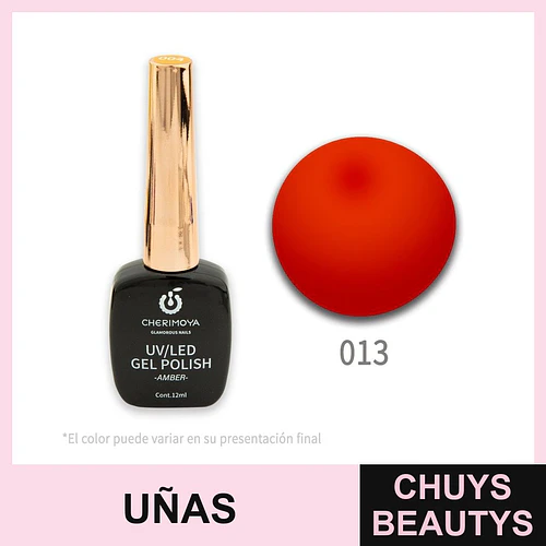 Esmalte Gel UV/LED Cherimoya Amber 013 12ml - Chuys Beautys | Chuys Beautys