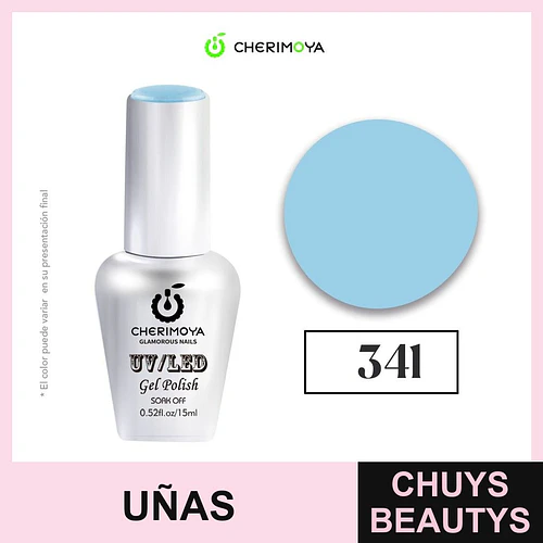 Esmalte Gel UV/LED Cherimoya 341 Azul Claro 15ml - Chuys Beautys | Chuys Beautys