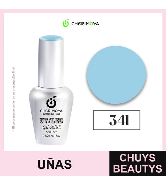 Esmalte Gel UV/LED Cherimoya 341 Azul Claro 15ml
