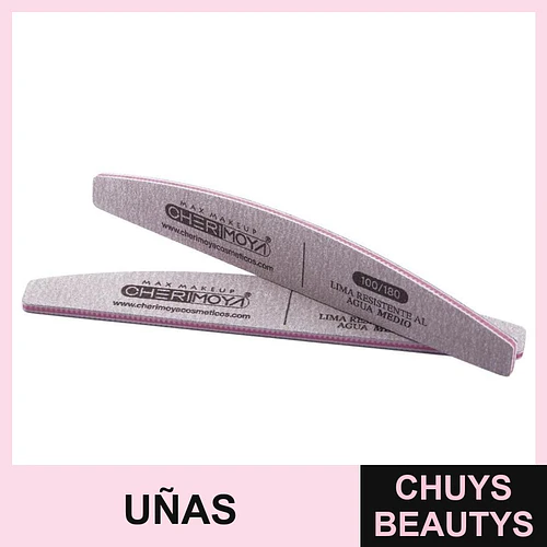 Lima de uñas doble cara Cherimoya 100/180 resistente al agua - Chuys Beautys | Chuys Beautys