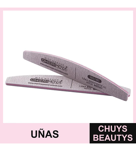 Lima de uñas doble cara Cherimoya 100/180 resistente al agua