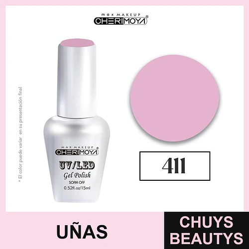 Esmalte Gel UV/LED Cherimoya 411 Rosa Claro 15ml - Chuys Beautys | Chuys Beautys