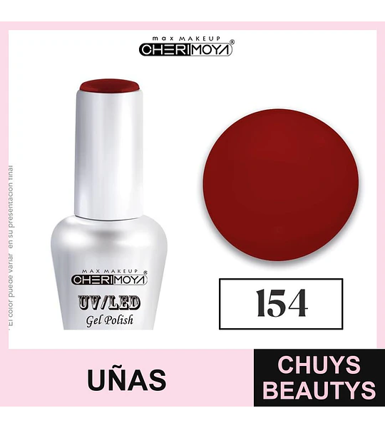 Esmalte Gel UV/LED Soak Off Rojo 154 Cherimoya