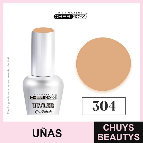 Esmalte Gel UV/LED Cherimoya Soak Off 304 15ml - Chuys Beautys | Chuys Beautys
