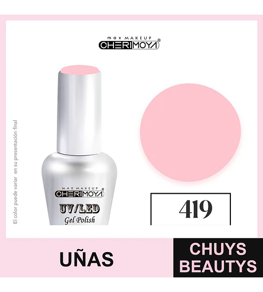 Esmalte Gel UV/LED Cherimoya 419 Rosa Pastel 15ml