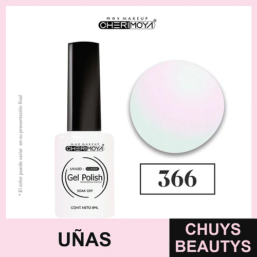 Gel Polish Soak Off 366 Cherimoya Profesional para Uñas 8ml - Chuys Beautys | Chuys Beautys