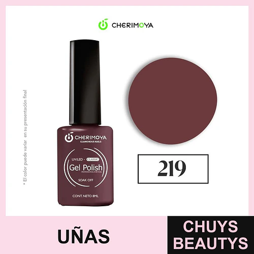 Esmalte Gel Polish Cherimoya 219 Soak Off 8ml - Chuys Beautys | Chuys Beautys