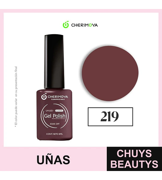 Esmalte Gel Polish Cherimoya 219 Soak Off 8ml