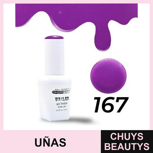 Esmalte Gel UV/LED Soak Off 167 Morado Cherimoya - Chuys Beautys | Chuys Beautys