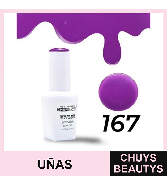 Esmalte Gel UV/LED Soak Off 167 Morado Cherimoya