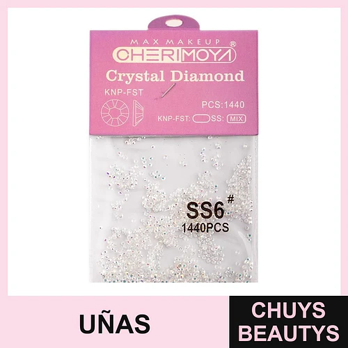 Cristales de diamante para uñas Cherimoya SS6 1440 piezas - Chuys Beautys | Chuys Beautys