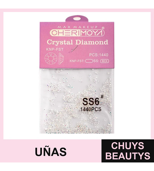 Cristales de diamante para uñas Cherimoya SS6 1440 piezas