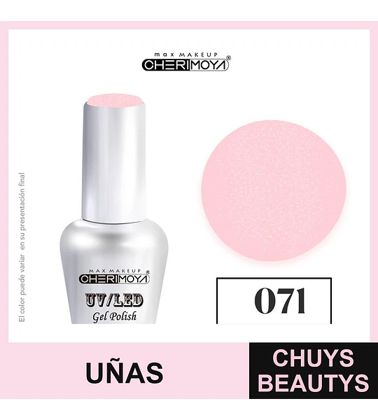 Esmalte Gel Polish UV/LED Cherimoya 071 Rosa Claro 15ml