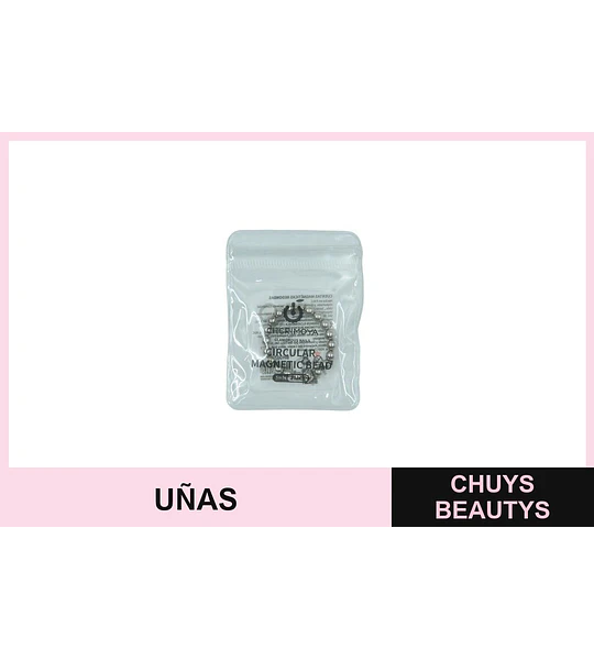 Cuentas magnéticas circulares para uñas Cherimoya 5mm 20 unidades