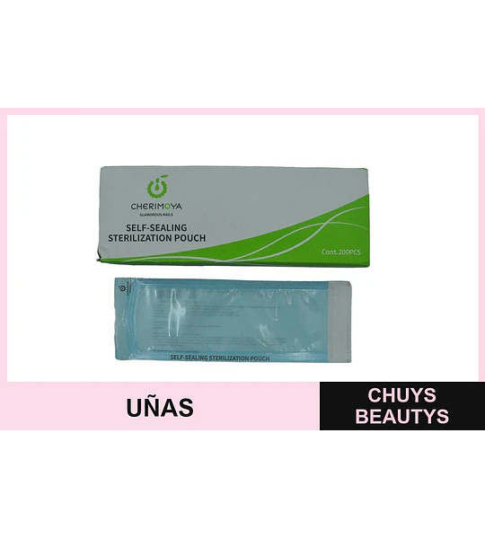 Bolsas de esterilización autoadhesivas Cherimoya para uñas - Contenido 200 unidades