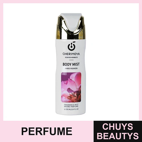 Body Mist Paris Fashion Cherimoya Fragancia 250 ml - Chuys Beautys | Chuys Beautys