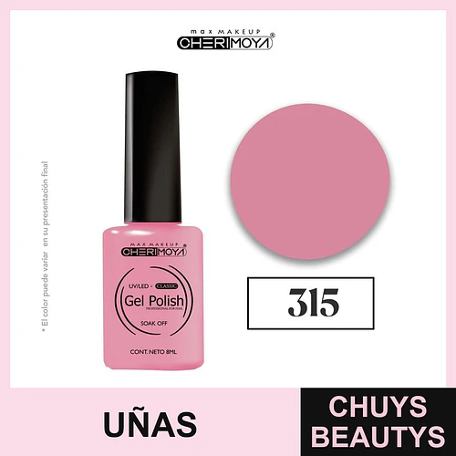 Gel Polish Cherimoya Classic 315 Rosa Suave 8ml - Chuys Beautys | Chuys Beautys