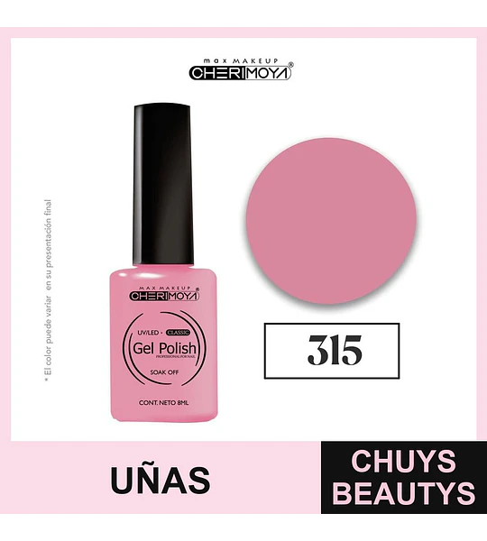 Gel Polish Cherimoya Classic 315 Rosa Suave 8ml