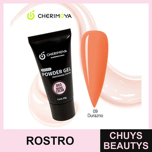 Gel en Polvo Cherimoya Profesional 003 Nude Color Durazno 30g - Chuys Beautys | Chuys Beautys