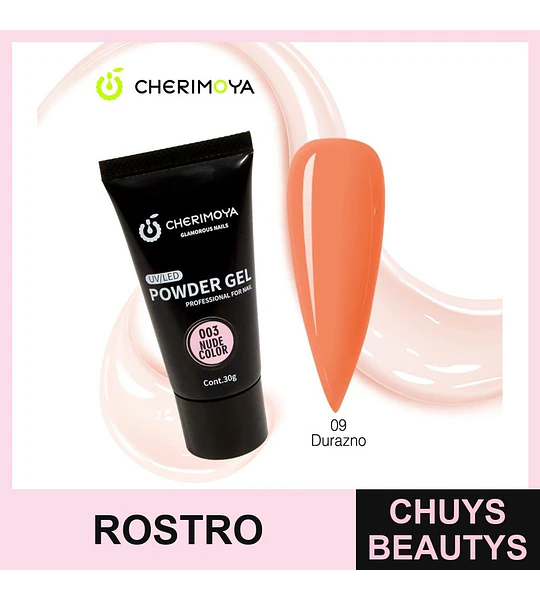 Gel en Polvo Cherimoya Profesional 003 Nude Color Durazno 30g