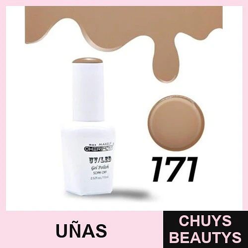 Esmalte Gel Uv/Led Soak Off Cherimoya Tono 171 15ml - Chuys Beautys | Chuys Beautys
