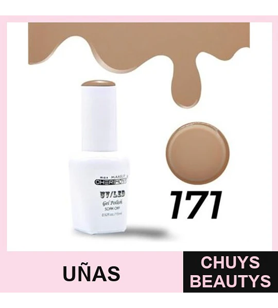 Esmalte Gel Uv/Led Soak Off Cherimoya Tono 171 15ml