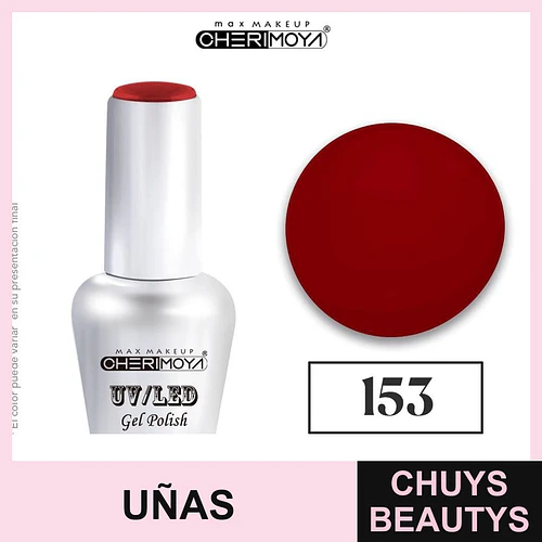 Esmalte Gel UV/LED Cherimoya 153 Rojo Oscuro 15ml - Chuys Beautys | Chuys Beautys