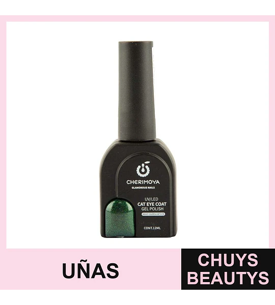Esmalte Gel Cat Eye UV/LED Verde Brillante Cherimoya 12ml