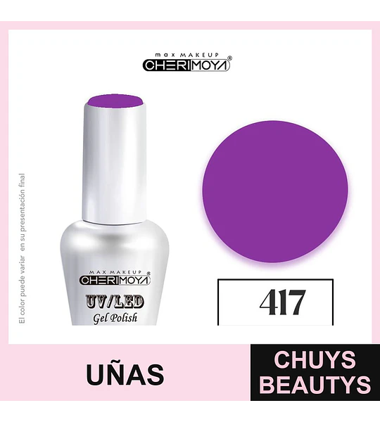 Esmalte Gel UV/LED Cherimoya 417 Morado Intenso 15ml