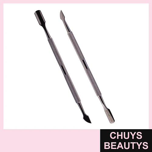 Set de 2 empujadores de cutícula de acero inoxidable Cherimoya - Chuys Beautys | Chuys Beautys