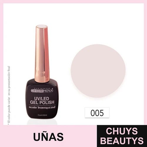 Esmalte Gel UV/LED Nude Translucent 005 Cherimoya 12ml - Chuys Beautys | Chuys Beautys