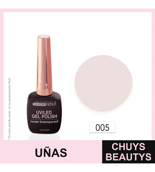 Esmalte Gel UV/LED Nude Translucent 005 Cherimoya 12ml