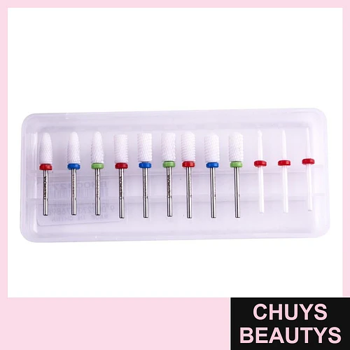 Set 10 fresas para manicura profesional Cherimoya - Chuys Beautys | Chuys Beautys