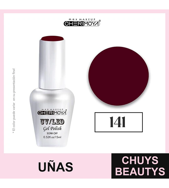 Esmalte Gel UV/LED Cherimoya 141 Soak Off 15ml
