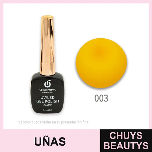 Esmalte Gel Polish UV/LED Cherimoya Amber 003 12ml - Chuys Beautys | Chuys Beautys