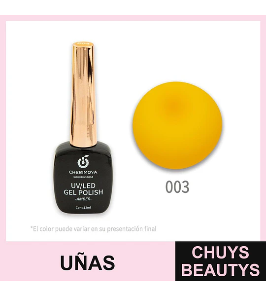 Esmalte Gel Polish UV/LED Cherimoya Amber 003 12ml