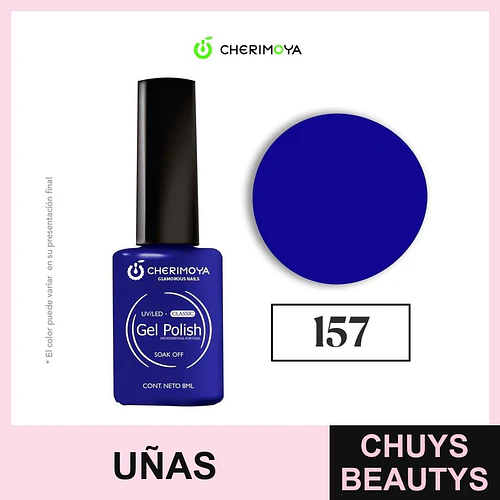 Esmalte Gel Polish Classic 157 Azul Eléctrico Cherimoya 8ml - Chuys Beautys | Chuys Beautys