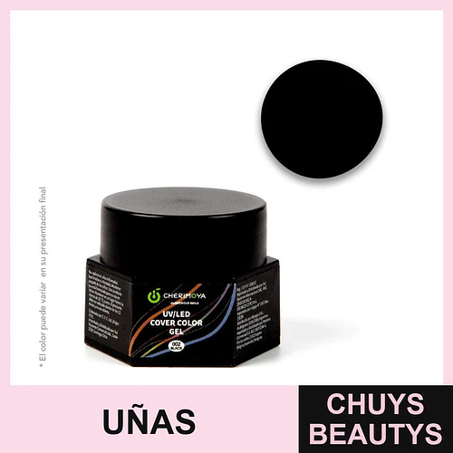 Gel Cover Color UV/LED 002 Black Cherimoya para Uñas - Chuys Beautys | Chuys Beautys