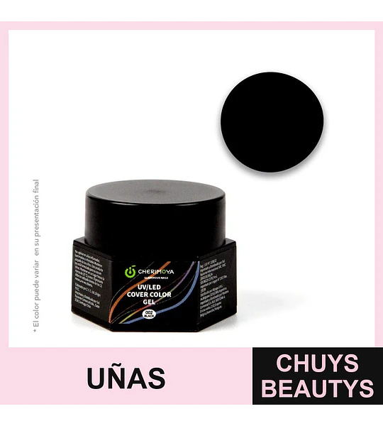 Gel Cover Color UV/LED 002 Black Cherimoya para Uñas