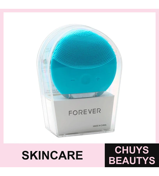 Cepillo de Limpieza Facial Eléctrico de Silicona Azul FOREVER