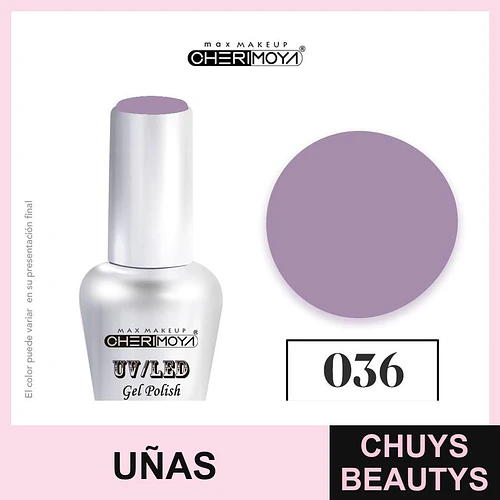 Esmalte Gel UV/LED Cherimoya Soak Off 036 15ml - Chuys Beautys | Chuys Beautys