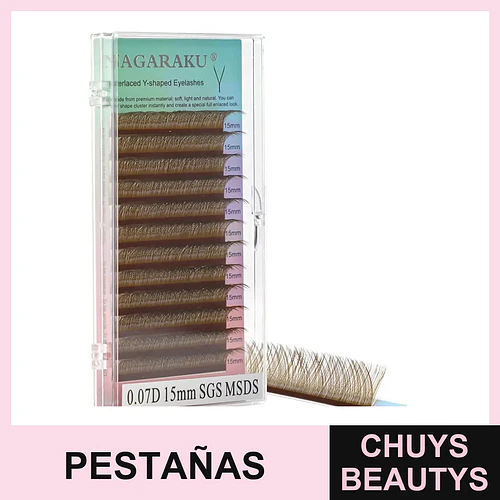 Pestañas Café 2D 15mm - Flamenco | Chuys Beautys