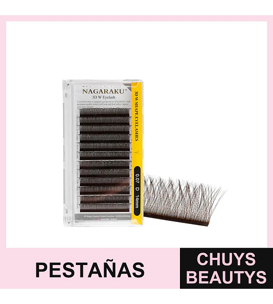 Pestañas 3D 0.07D 14mm