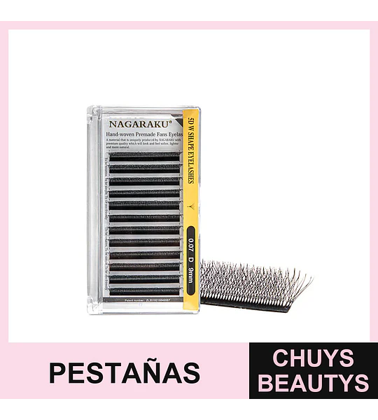 Pestañas 5D 0.07D 9mm