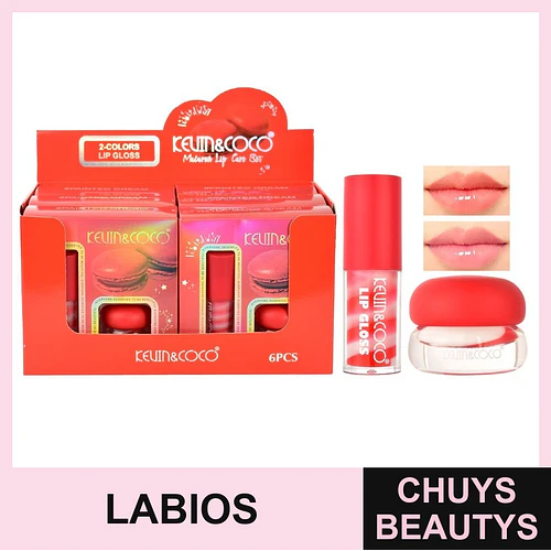 Set Labial de 2pcs Red Macaron - Chuys Beautys | Chuys Beautys