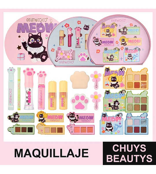Set De Maquillaje Ocean Cat De 15Pcs